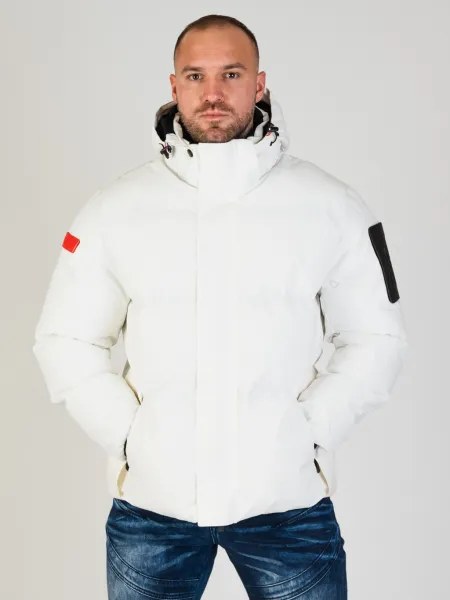 Pánska bunda CIPO & BAXX CM228 WHITE Farba: Biela, Konfekčná veľkosť: M