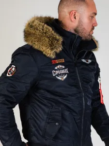 Pánska bunda CIPO & BAXX CM229 NAVYBLUE Farba: Tmavomodrá, Konfekčná veľkosť: M