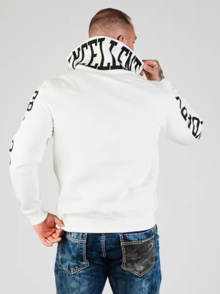 Pánska mikina CIPO & BAXX CL605 WHITE Farba: Biela, Konfekčná veľkosť: M