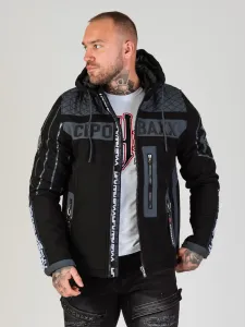 Pánska bunda CIPO & BAXX CJ275 GREY-BLACK Farba: Čierna, Konfekčná veľkosť: M