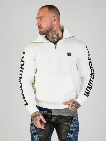 Pánska mikina CIPO & BAXX CL605 WHITE Farba: Biela, Konfekčná veľkosť: M