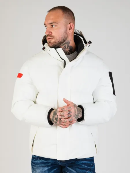 Pánska bunda CIPO & BAXX CM228 WHITE Farba: Biela, Konfekčná veľkosť: M