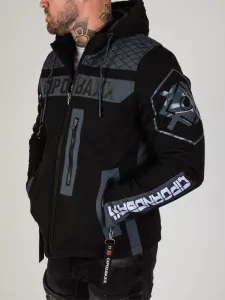 Pánska bunda CIPO & BAXX CJ275 GREY-BLACK Farba: Čierna, Konfekčná veľkosť: M