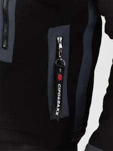 Pánska bunda CIPO & BAXX CJ275 GREY-BLACK Farba: Čierna, Konfekčná veľkosť: M