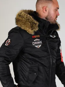 Pánska bunda CIPO & BAXX CM229 BLACK Farba: Čierna, Konfekčná veľkosť: M