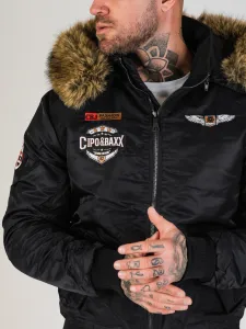 Pánska bunda CIPO & BAXX CM229 BLACK Farba: Čierna, Konfekčná veľkosť: M