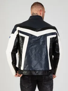 Pánska bunda CIPO & BAXX CM230 NAVY-WHITE Farba: Tmavomodrá, Konfekčná veľkosť: L