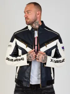 Pánska bunda CIPO & BAXX CM230 NAVY-WHITE Farba: Tmavomodrá, Konfekčná veľkosť: L