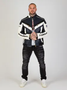 Pánska bunda CIPO & BAXX CM230 NAVY-WHITE Farba: Tmavomodrá, Konfekčná veľkosť: L