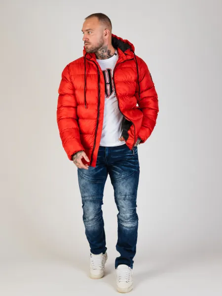 Pánska bunda CIPO & BAXX CM224 RED Farba: Červená, Konfekčná veľkosť: M