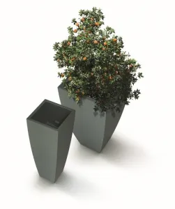 Prosperplast Kvetináč Moodas Square High 40 cm čierny granit