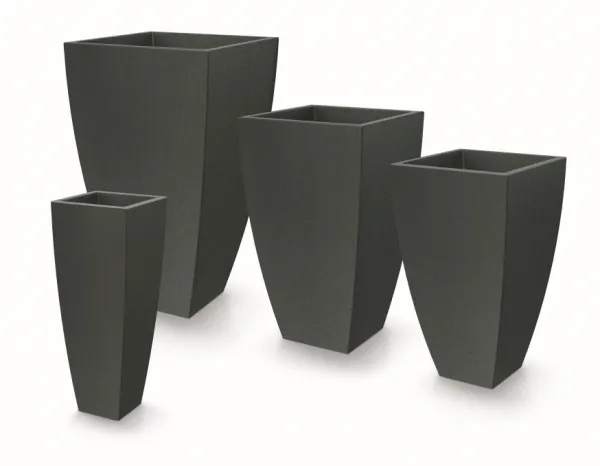 Prosperplast Kvetináč Moodas Square High 40 cm čierny granit