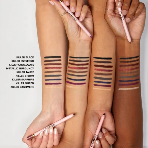 Too Faced Killer Liner 36 Hour Waterproof Gel Eyeliner Pencil vodeodolná gélová ceruzka na oči pre dlhotrvajúci efekt odtieň Metallic Burgundy 1,2 g