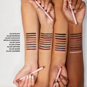 Too Faced Killer Liner 36 Hour Waterproof Gel Eyeliner Pencil vodeodolná gélová ceruzka na oči pre dlhotrvajúci efekt odtieň Metallic Burgundy 1,2 g