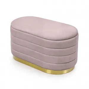 Ak furniture Taburet Bella růžový