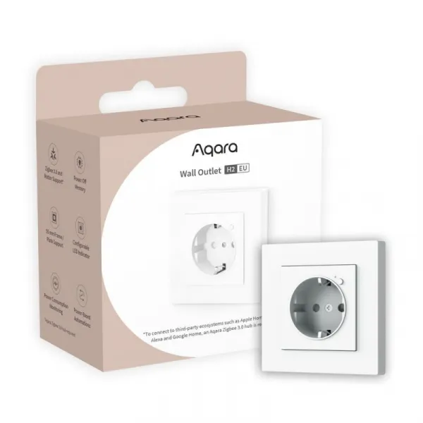 AQARA Wall Outlet H2 EU (WP-P01D) - Zigbee podomietková zásuvka AQARA-WP-P01D-1637