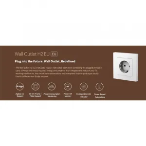 AQARA Wall Outlet H2 EU (WP-P01D) - Zigbee podomietková zásuvka AQARA-WP-P01D-1637
