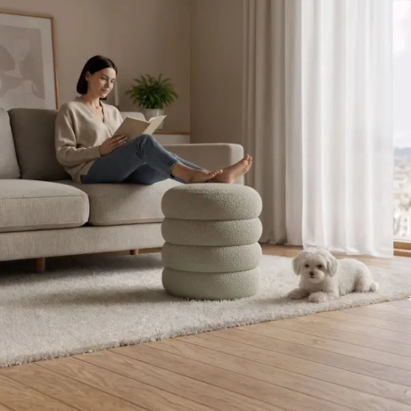 Ak furniture Taburet Snuggo I moka