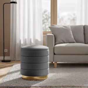 Ak furniture Taburet Luna grafitový