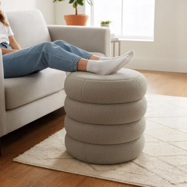 Ak furniture Taburet Snuggo I moka
