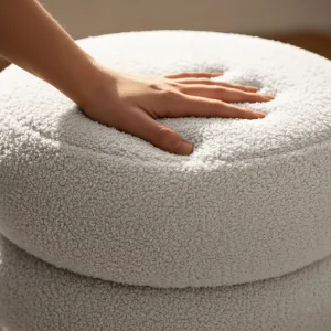 Ak furniture Taburet Snuggo I bílý