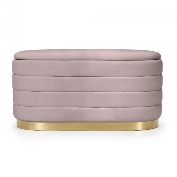 Ak furniture Taburet Bella růžový