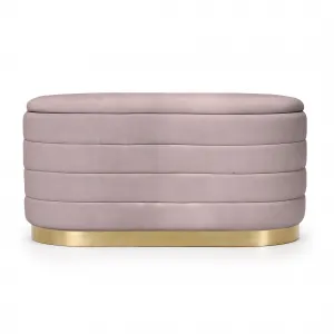 Ak furniture Taburet Bella růžový