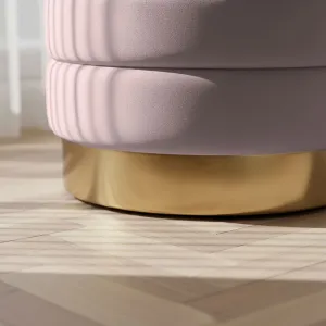 Ak furniture Taburet Bella růžový