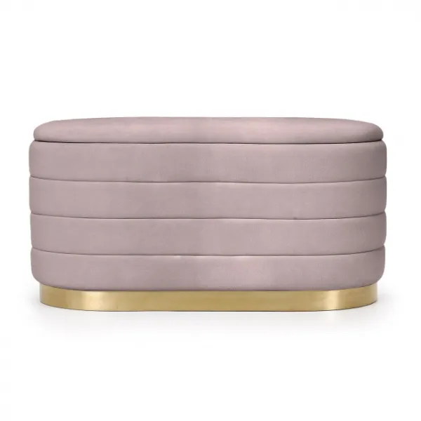 Ak furniture Taburet Bella růžový
