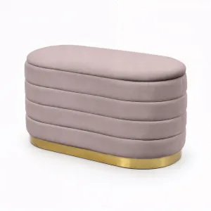 Ak furniture Taburet Bella růžový