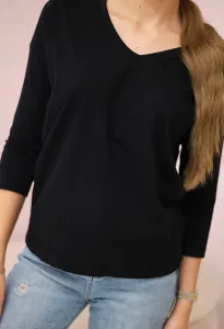 Čierne polodlhé tričko Veľkosť: S
