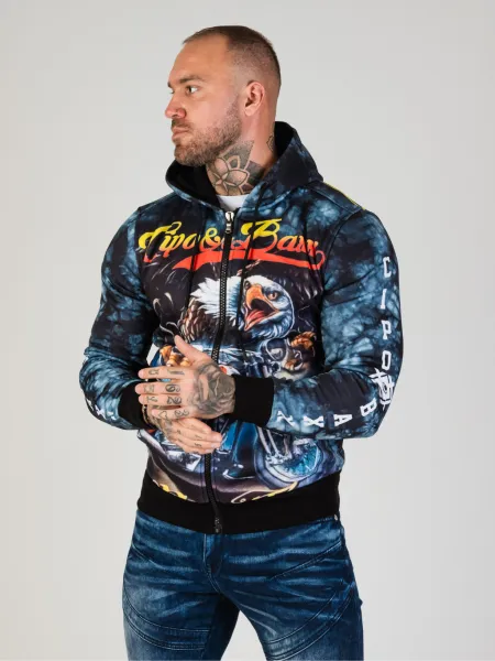 Pánska mikina CIPO & BAXX CL551 DARKBLUE Farba: Modrá, Konfekčná veľkosť: L