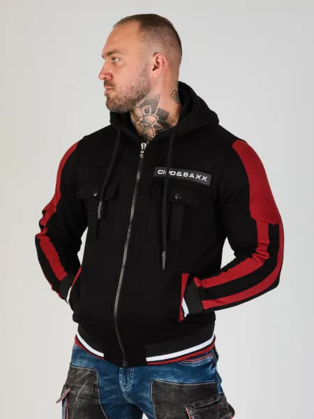 Pánska mikina CIPO & BAXX CL586 BLACK Farba: Čierna, Konfekčná veľkosť: M