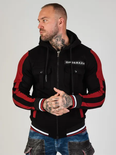 Pánska mikina CIPO & BAXX CL586 BLACK Farba: Čierna, Konfekčná veľkosť: M