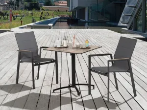 Denver Plus stolička s podrúčkami antracitová