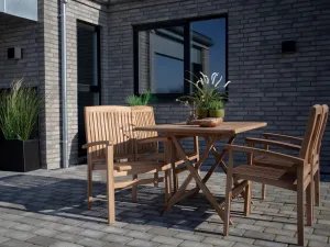 Oviedo Teak jedálenský stôl 120x80 cm