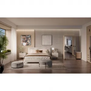 ArtLemp Šatníková skriňa ELLEN 2D so zrkadlom | dub olejovaný