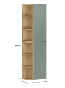 ArtCom Vysoká skrinka ASTER Green ASG 2SP/2URSM