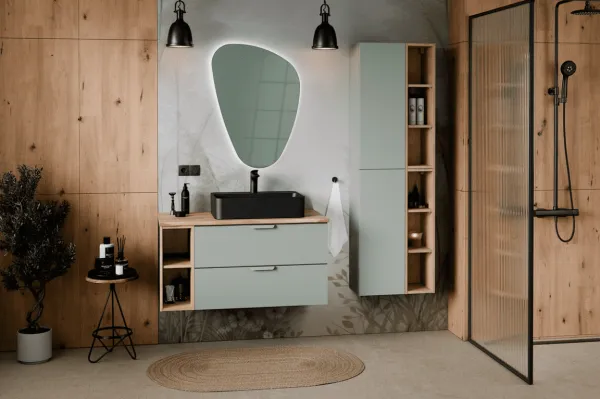 ArtCom Vysoká skrinka ASTER Green ASG 2SP/2UR