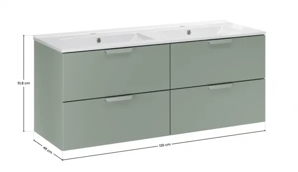 ArtCom Kúpeľňová skrinka s umývadlom ASTER Green U120cm | 120 cm