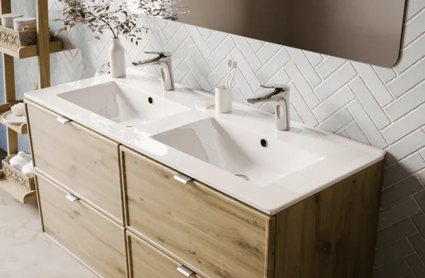 ArtCom Kúpeľňová skrinka s umývadlom ASTER WHITE U120cm | 120 cm
