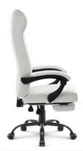 LuxusnékancelárskekresloHC-1030bielezekokože68395
