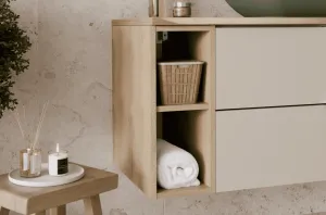 ArtCom Kúpeľňová skrinka s doskou ASTER WHITE LR D120cm | 120 cm