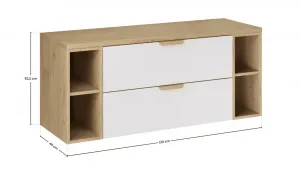 ArtCom Kúpeľňová skrinka s doskou ASTER WHITE LR D120cm | 120 cm