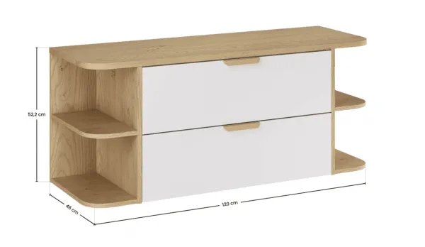 ArtCom Kúpeľňová skrinka s doskou ASTER WHITE LRSM D120cm | 120 cm