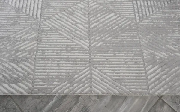 Koberec 3D Anett trojuholníky, sivý