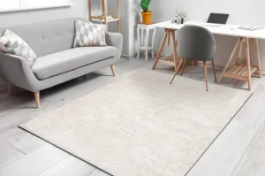 Koberec DUKE 51541 krémový, geometrický / strapce