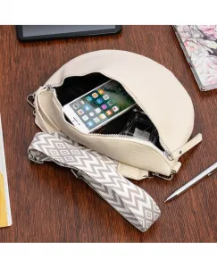 Beltimore Dámska elegantná ľadvinka / crossbody kabelka – moderný štýl na každý deň Farba: Ružová