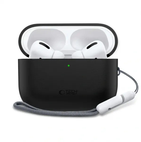 Tech-Protect Silikónové puzdro, Apple AirPods Pro 3, čierne