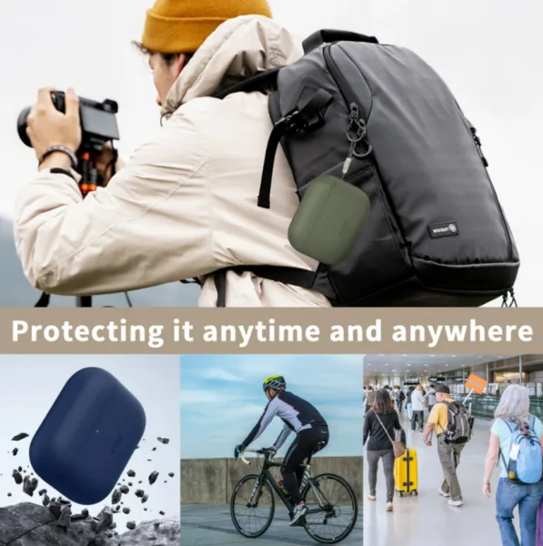 Tech-Protect Silikónové puzdro, Apple AirPods Pro 3, čierne